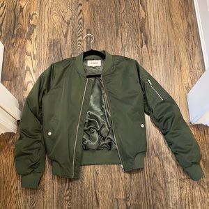 Green army bomber jacket